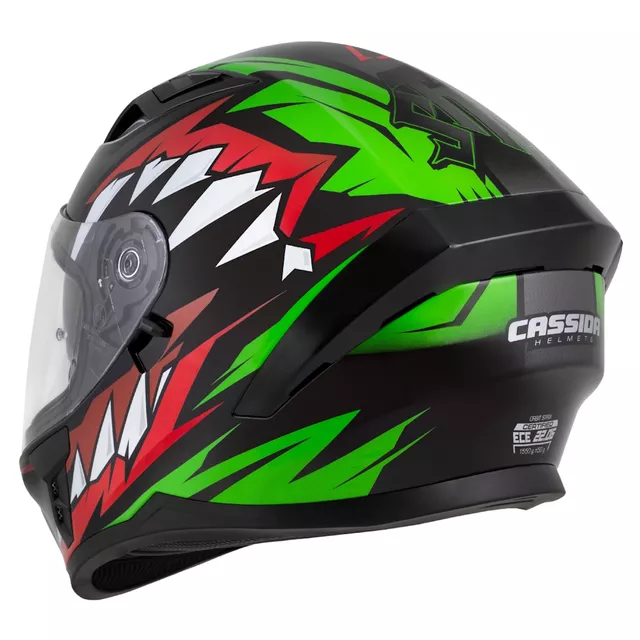 Cassida Orbit StriX Motorradhelm rot/grün/grau/weiß/schwarz