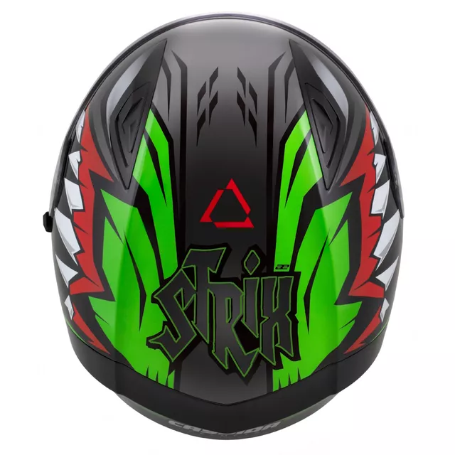 Cassida Orbit StriX Motorradhelm rot/grün/grau/weiß/schwarz