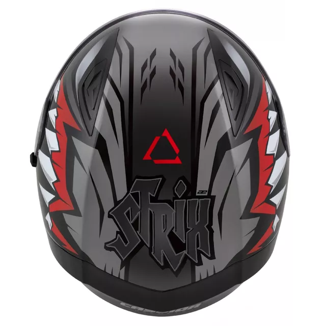 Cassida Orbit StriX Motorradhelm rot/grau/weiß/schwarz