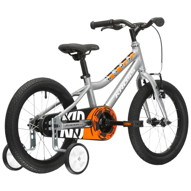 Kinderfahrrad Kross Racer 4.0 16" - Modell 2024 - silber