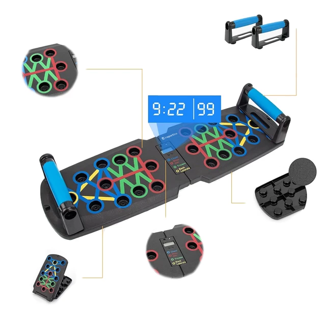 inSPORTline Pushap Evo multifunktionales Liegebrett mit Display