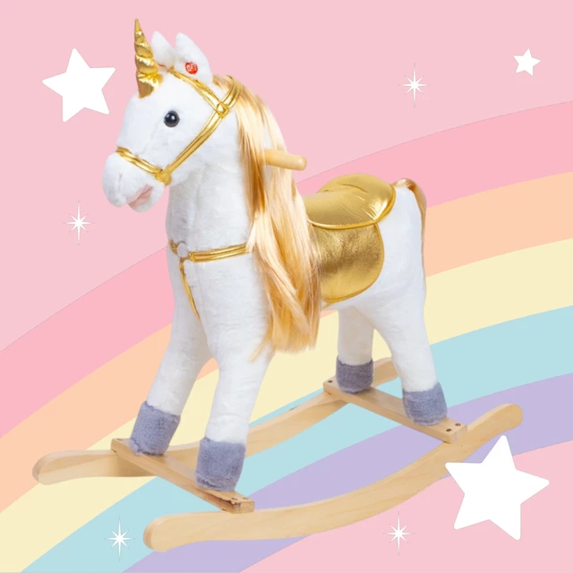 inSPORTline Taskenito Schaukelpferd mit Soundeffekten