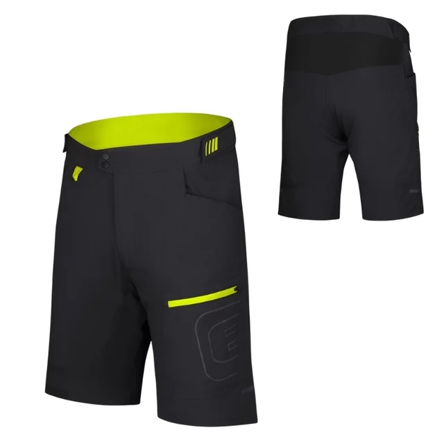 Lockere Herren-Radhose Etape Freedom 3.0 - černá/limeta - černá/limeta