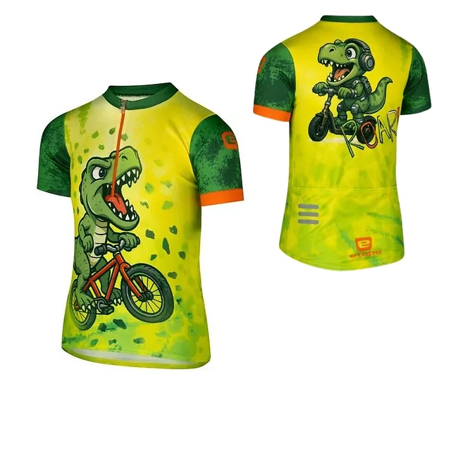 Kinder-Radtrikot Etape Rio - bílá/růžová (jednorožec) - grün