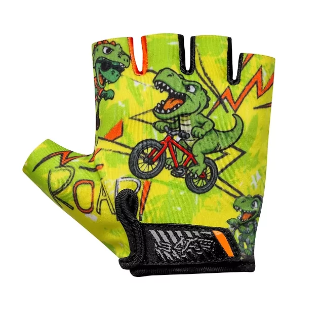 Kinder-Fahrradhandschuhe Etape Tiny - modrá (auto) - zelená (dino)