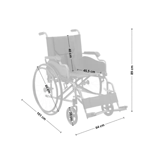 Mechanischer Faltrollstuhl inSPORTline Jakesully lightweight mit Oppatia-Antrieb