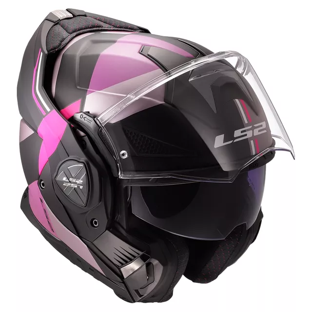 Flip-up Motorradhelm LS2 FF901 Advant X Ultra Grau Lila P/J