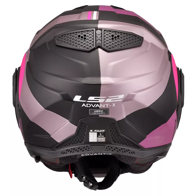 Flip-up Motorradhelm LS2 FF901 Advant X Ultra Grau Lila P/J