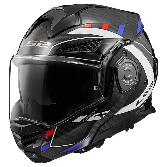 Flip-up Motorradhelm LS2 FF901 Advant X C Future Gl Weiß Blau P/J