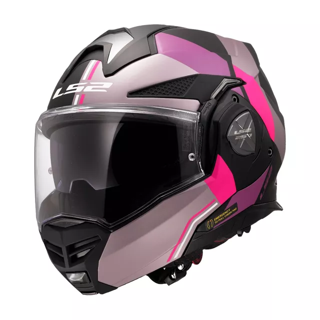 Flip-up Motorradhelm LS2 FF901 Advant X Ultra Grau Lila P/J