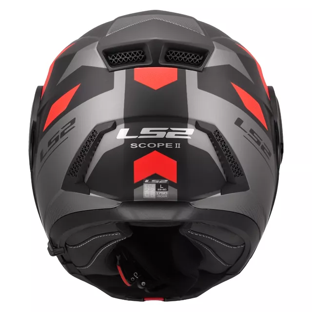 Klappbarer Motorradhelm LS2 FF902 Scope II Duria Schwarz Rot