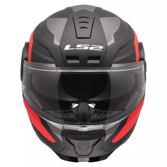 Klappbarer Motorradhelm LS2 FF902 Scope II Duria Schwarz Rot