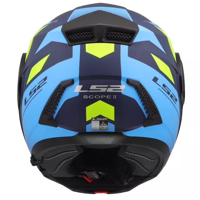 Klappbarer Motorradhelm LS2 FF902 Scope II Duria Blau H-V Gelb