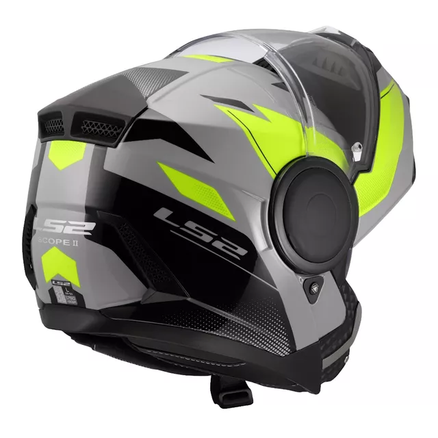Klappbarer Motorradhelm LS2 FF902 Scope II Duria Grau H-V Gelb