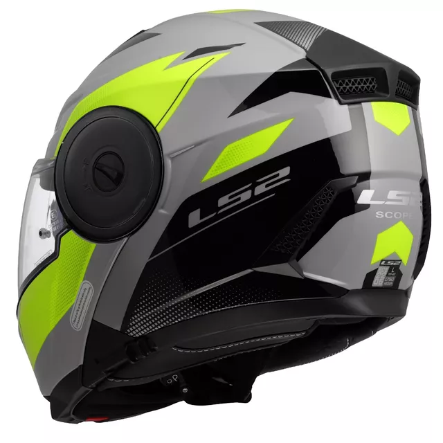 Klappbarer Motorradhelm LS2 FF902 Scope II Duria Grau H-V Gelb
