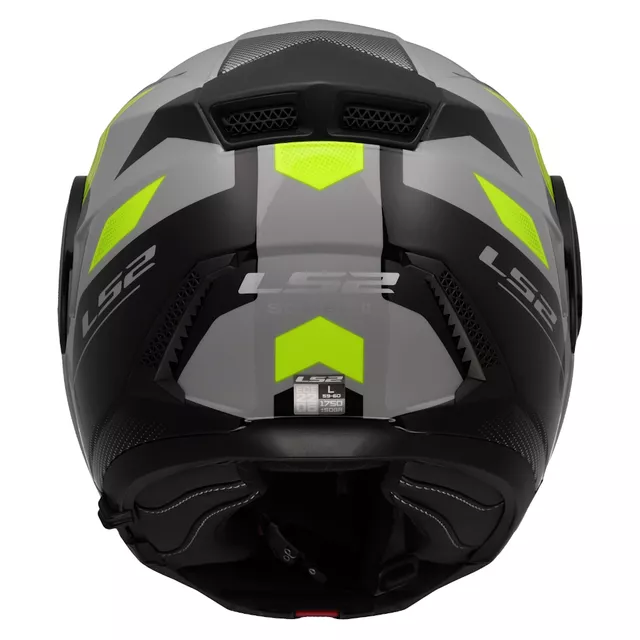 Klappbarer Motorradhelm LS2 FF902 Scope II Duria Grau H-V Gelb