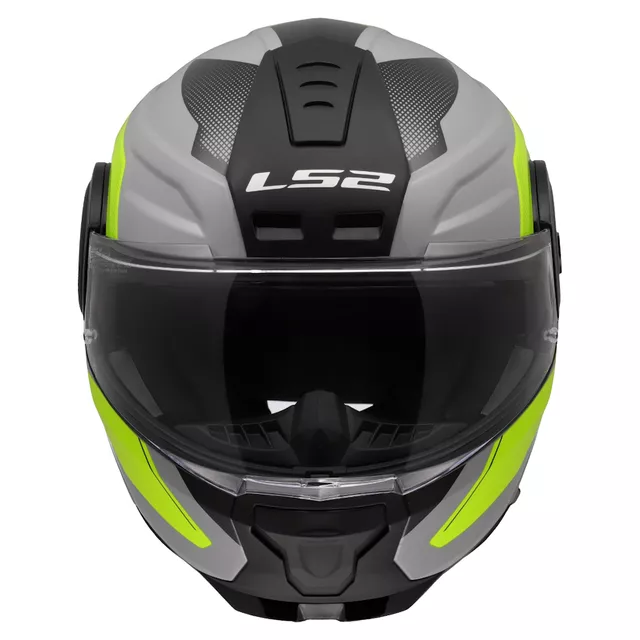 Klappbarer Motorradhelm LS2 FF902 Scope II Duria Grau H-V Gelb