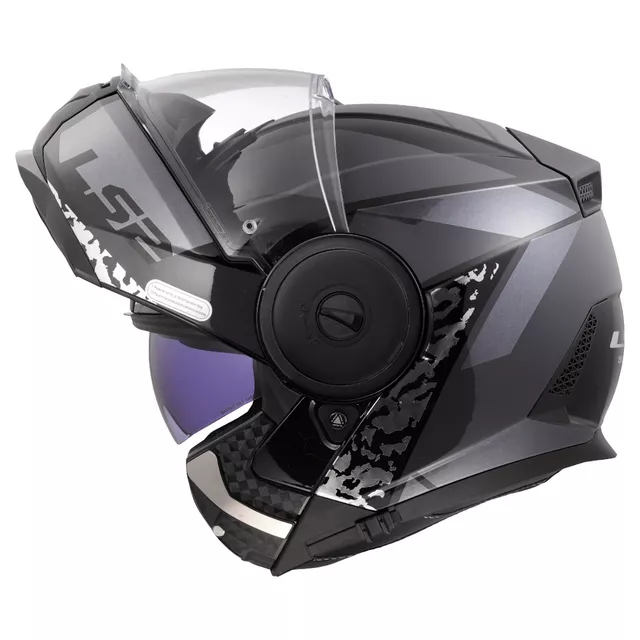 Klappbarer Motorradhelm LS2 FF902 Scope II Oxyd Black Titanium