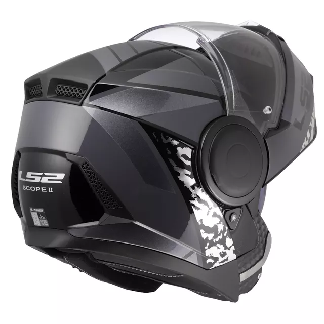 Klappbarer Motorradhelm LS2 FF902 Scope II Oxyd Black Titanium