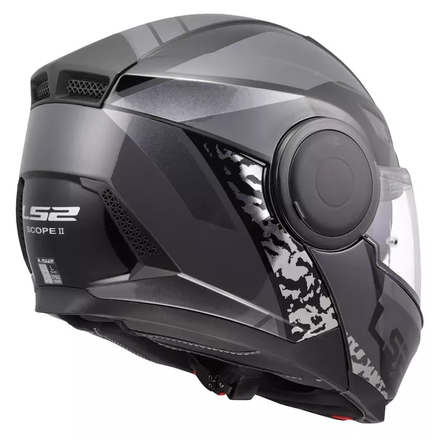 Klappbarer Motorradhelm LS2 FF902 Scope II Oxyd Black Titanium