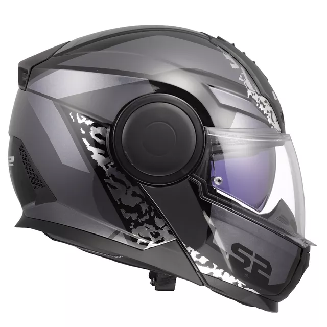 Klappbarer Motorradhelm LS2 FF902 Scope II Oxyd Black Titanium