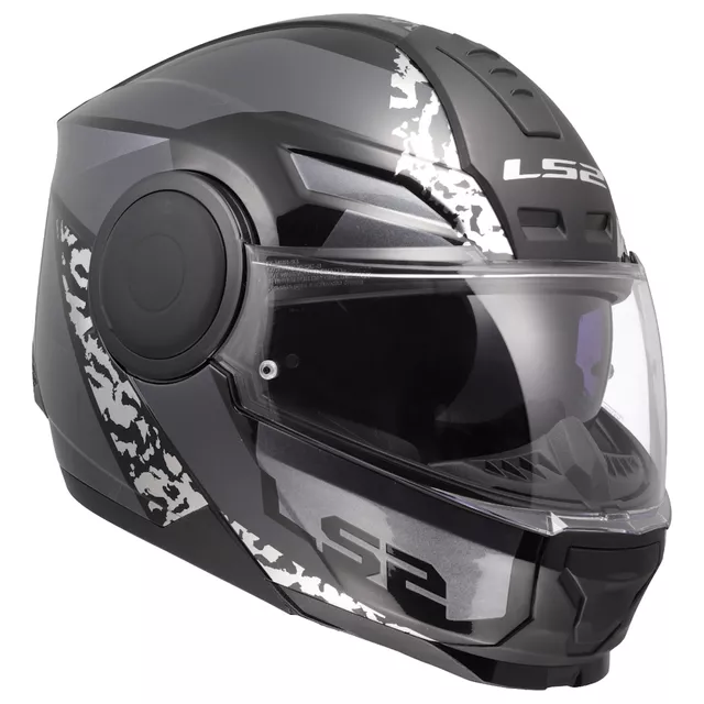 Klappbarer Motorradhelm LS2 FF902 Scope II Oxyd Black Titanium