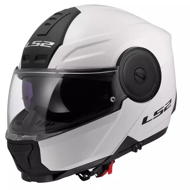 LS2 FF902 Scope II Solid Gloss White Flip-up Motorradhelm