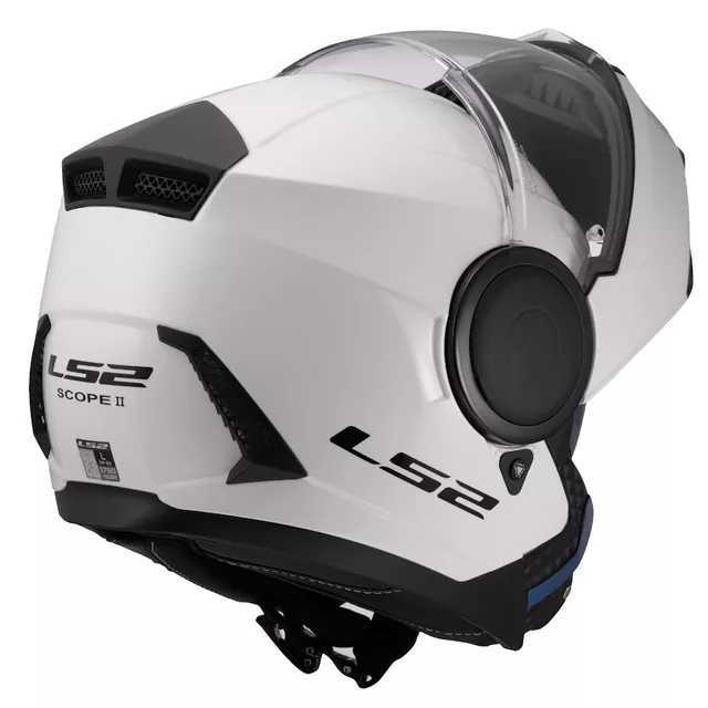 LS2 FF902 Scope II Solid Gloss White Flip-up Motorradhelm