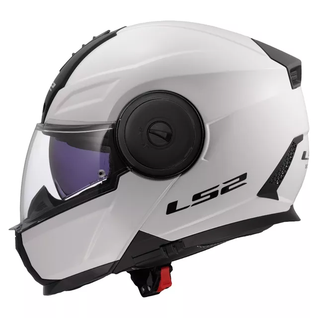 LS2 FF902 Scope II Solid Gloss White Flip-up Motorradhelm