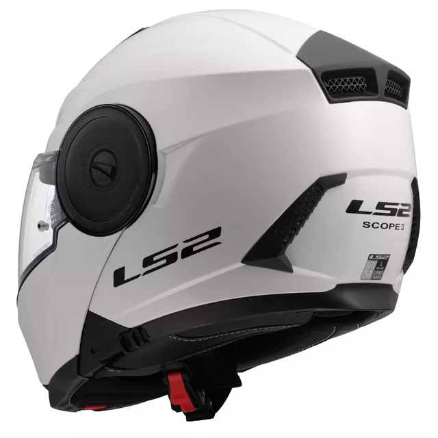 LS2 FF902 Scope II Solid Gloss White Flip-up Motorradhelm