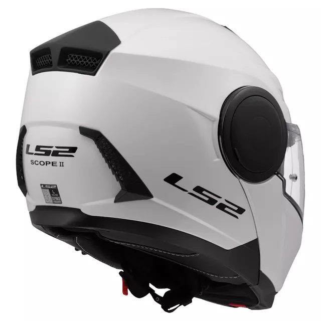 LS2 FF902 Scope II Solid Gloss White Flip-up Motorradhelm