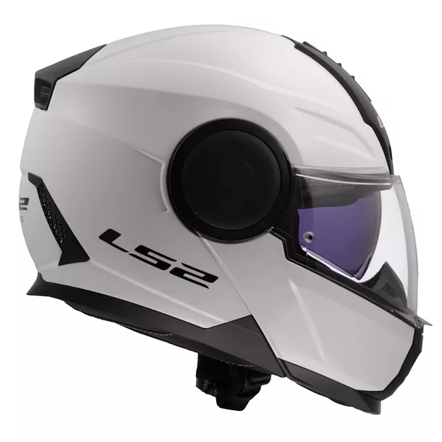 LS2 FF902 Scope II Solid Gloss White Flip-up Motorradhelm