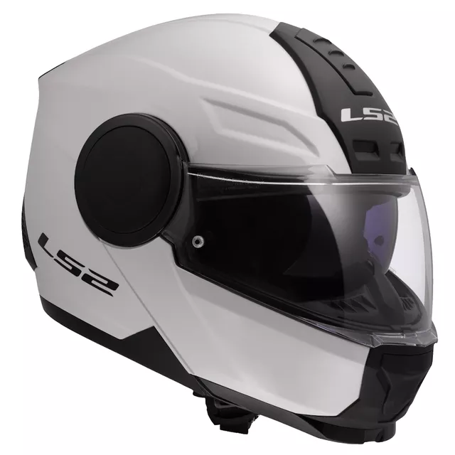 LS2 FF902 Scope II Solid Gloss White Flip-up Motorradhelm