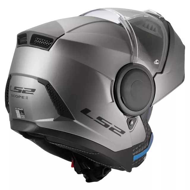 LS2 FF902 Scope II Solid Matt Titanium Motorradhelm zum Aufklappen