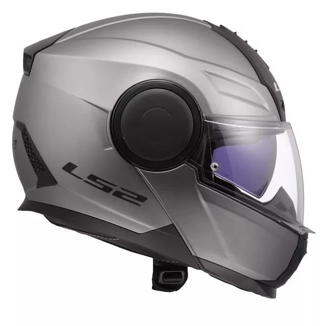 LS2 FF902 Scope II Solid Matt Titanium Motorradhelm zum Aufklappen