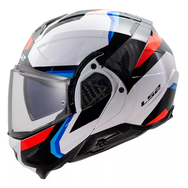 Flip Helm LS2 FF910 Advant II Dreifach weiß blau rot P/J
