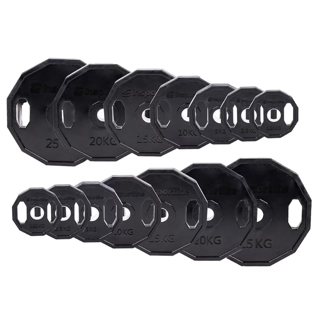 inSPORTline Ruberton Set gummierte Olympia Hantelscheiben 1,25-25 kg