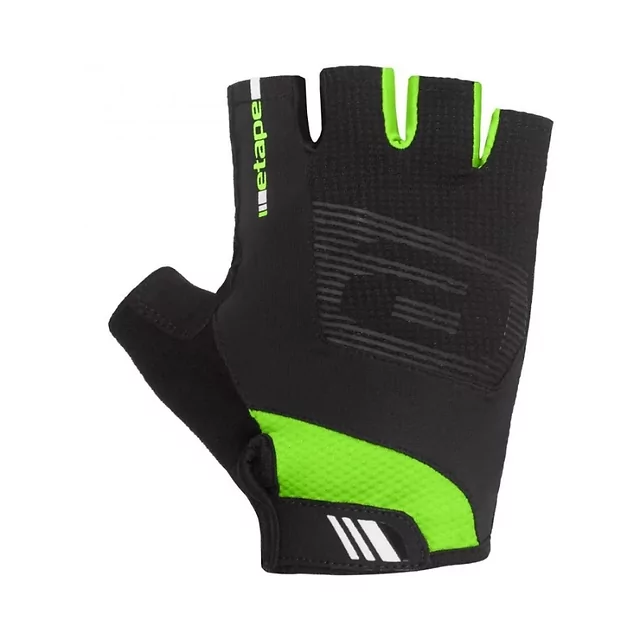 Fahrradhandschuhe Etape Garda - schwarz/gelb fluo - schwarz/grün