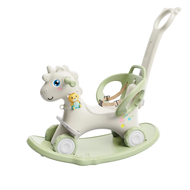 4in1 inSPORTline Unicorino Schaukelpferd und Babywippe - hellgrün