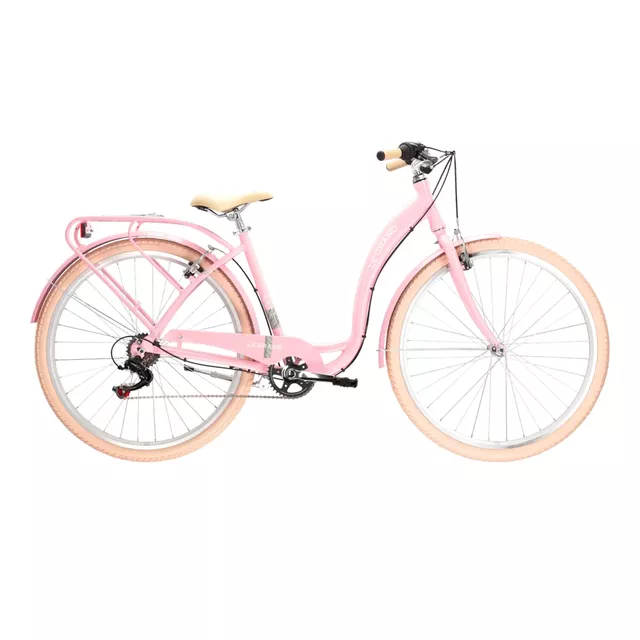 Damen-Stadtfahrrad Le Grand Lille 2 28" Gen 001 - růžová / šedá / lesk