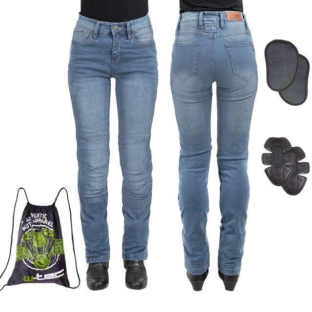 W-TEC Lustipa Damen Motorradjeans - blau - blau