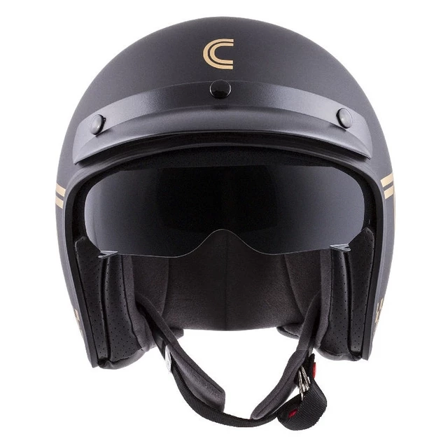 Cassida Oxygen Rondo Motorradhelm - schwarz matt/golden