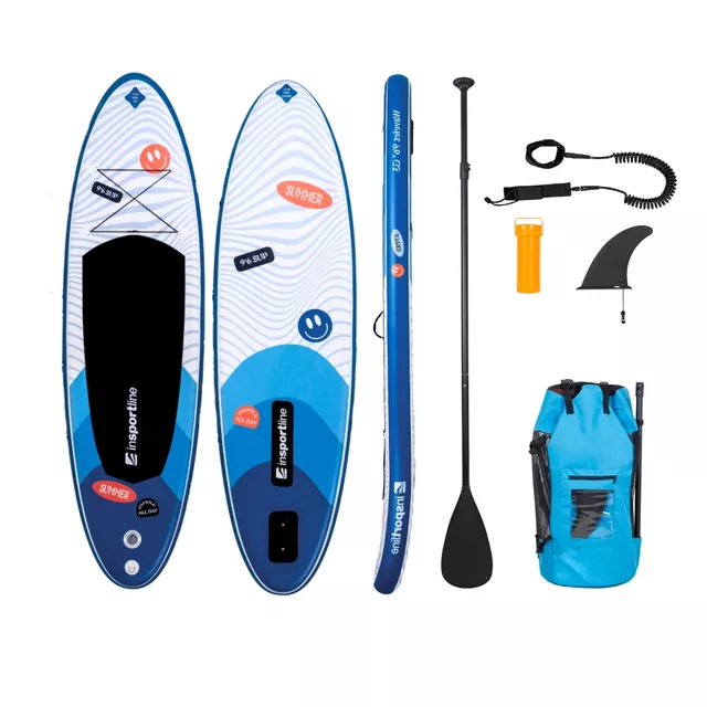 Paddleboard mit Zubehör inSPORTline Wavelet 9'6" - grün - blau