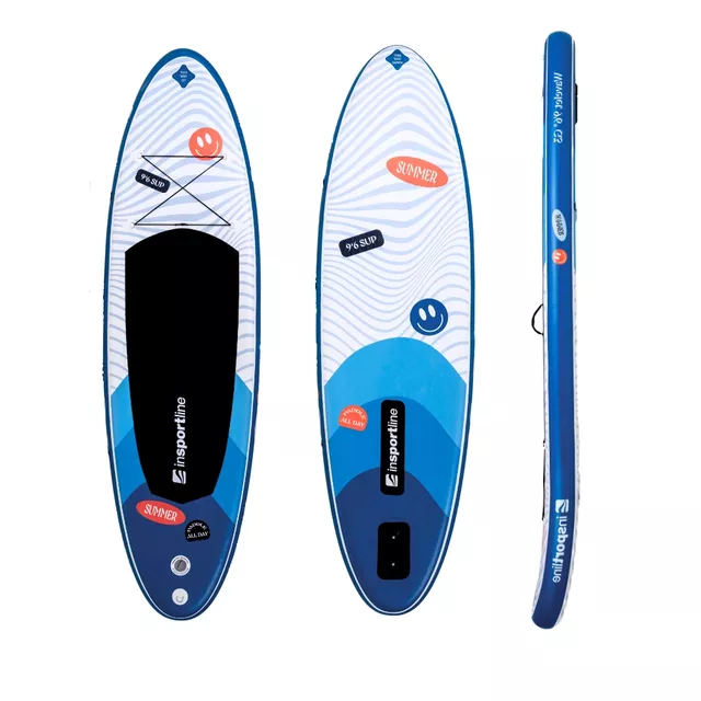 Paddleboard mit Zubehör inSPORTline Wavelet 9'6" - grün