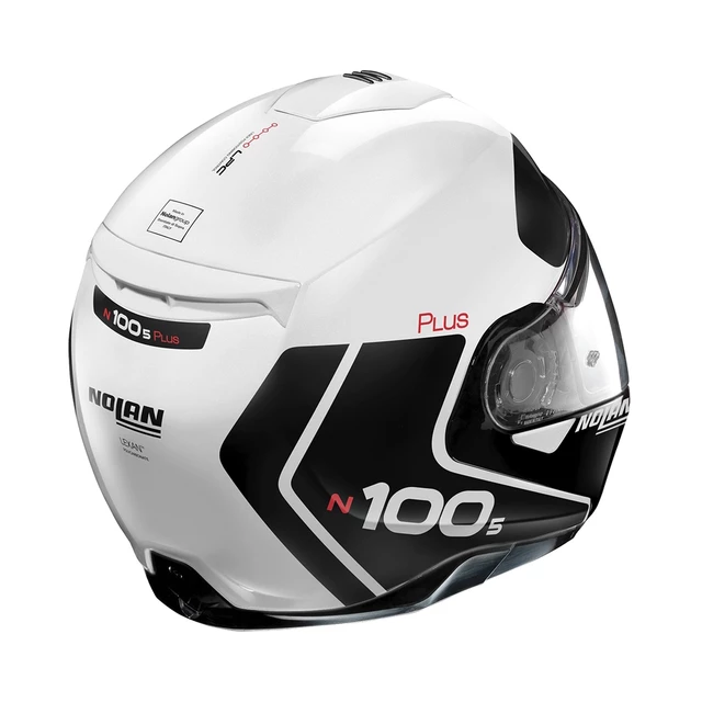 Nolan N100-5 Plus Distinctive N-Com Motorradhelm - Glänzendes Schwarz-Rot