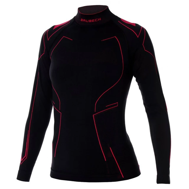 Damen Thermo-Motorrad-T-Shirt Brubeck Cooler LS14350 - Schwarz/Amaranth