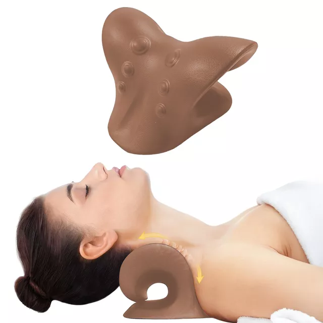 Nackenstreck- und Halswirbelsäulen-Entspannungsmatte inSPORTline Muneal - schwarz - mocha mousse