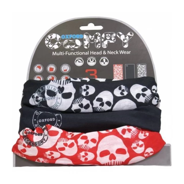 Universal Halswärmer Oxford Comfy 3-Pack - Skulls - Skulls