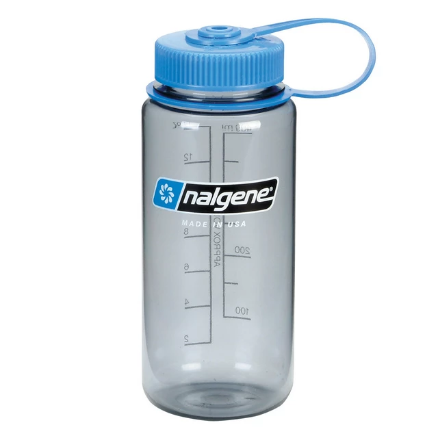 NALGENE Wide Mouth 500 ml Outdoor-Trinkflasche - Clear Pink 16 WM - Gray 16 WM