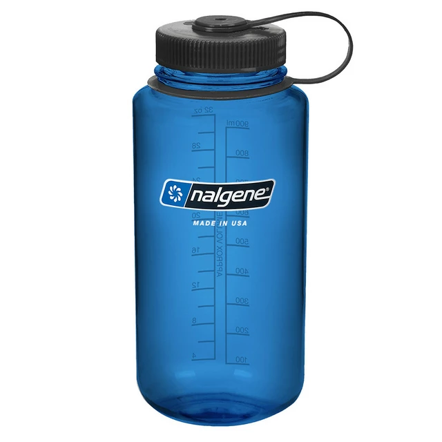 NALGENE Wide Mouth 1 l Outdoor-Trinkflasche - Spring Green 32 WM - Blue 32 WM